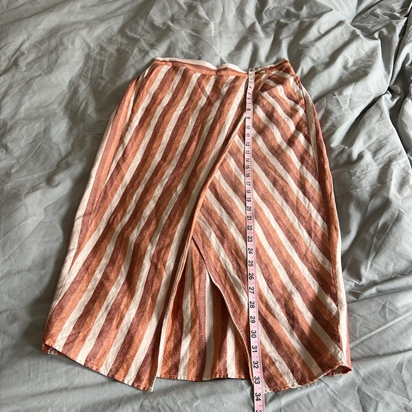 Madewell Pull-On Wrap Midi Skirt in Stripe - Picture 8 of 8
